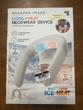 Sharper Image Cool + Heat Neckwear Device Cordless Wearable NIB